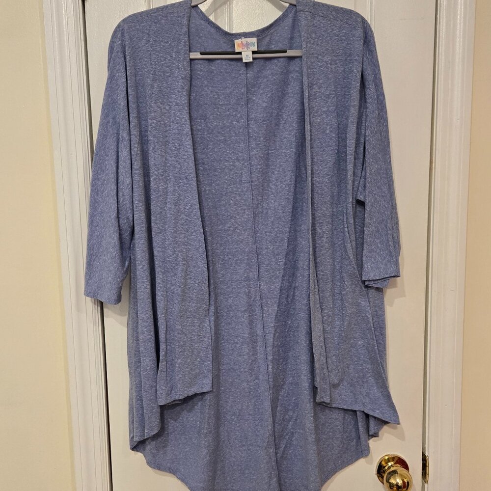 LuLaRoe solid periwinkle Lindsay cardigan - M